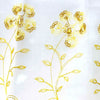 1 Panel Cortina Bordada IRIS FiveStar 137×213 cm con Cenefa | Panel Decorativo Rod Pocket - Amarillo