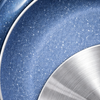 Juego de Sartenes SANKEY 4 Piezas 16-20-26 cm Antiadherentes Marble Coating - Azul Granito