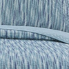 Juego de Cubrecama Estampado Reversible 5 Piezas | Colección Oslo | Full y King | Incluye 2 Forros con Elástico - Azul Líneas