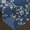 Protector para Sofá Reversible 3 Piezas Scarlett Classics Argos – Microfibra Antimanchas para Sillón, Loveseat y Sofá - Azul Marino Floral