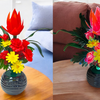 Flores Artificiales Decorativas con Iluminación LED - Rosas Rojas y Margaritas Amarillas