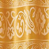 Juego de 2 Cortinas con Velo y Cenefa Decorativa 270 cm x 228 cm | Cisne Collection - Dorado