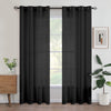 Par Cortinas transparentes Sahara de 2 piezas con ojales – 280 x 213 cm - Negro