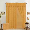 Juego de Cortinas con Velo y Borlas – 2 Piezas, 270x215 cm – Avestruz Collection - Dorado 1