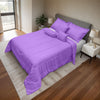 Juego de Edredón Sólido KING Size de 7 Piezas - Púrpura