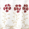 1 Panel Cortina Bordada IRIS FiveStar 137×213 cm con Cenefa | Panel Decorativo Rod Pocket - Vino
