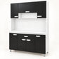 Alacena de cocina 7 puertas y 1 gaveta color Negro/Blanco – vista principal