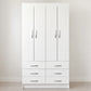 Armario Treviso blanco con 4 puertas y 6 cajones