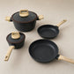 Batería de cocina Crystal Cuisine de 6 piezas en color Negro, vista principal