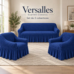 Set de cobertores Versalles color Azul Rey, vista del set completo