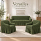 Set de cobertores Versalles color Verde Oliva, vista del set completo