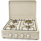 Cocina a gas Sankey Linda con la tapa abierta mostrando sus cuatro quemadores