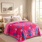 Frazada reversible piel de oveja, diseño Stitch & Angel, vista principal en el dormitorio