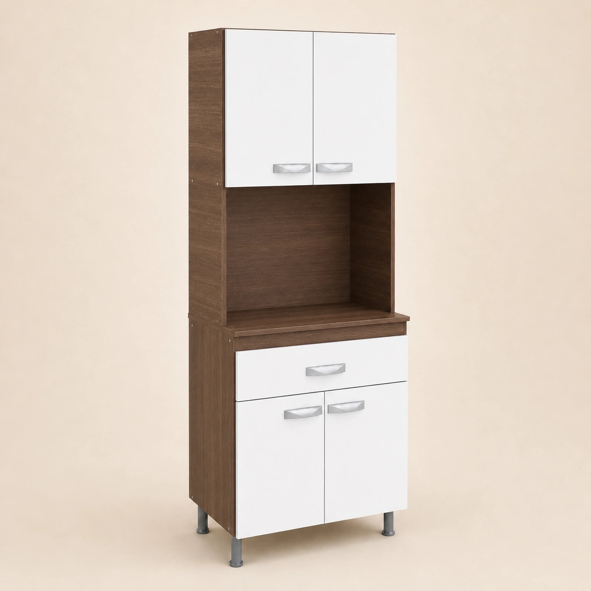 Gabinete de cocina en Chocolate y Blanco, vista principal