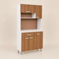 Gabinete de cocina grande en Blanco y Madera, vista principal