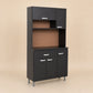 Gabinete de cocina grande en negro, vista principal