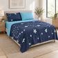 Juego de sábanas 4 piezas estampado azul marino con estrellas – vista principal