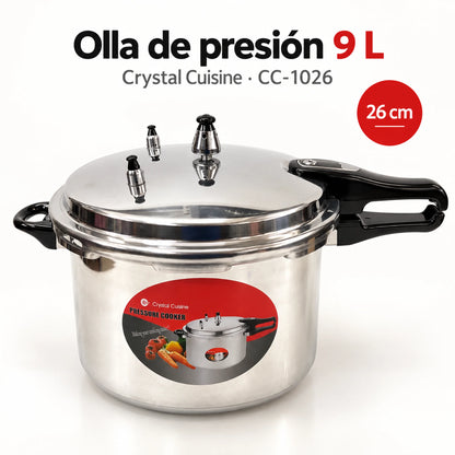 Olla de presión de aluminio de 9 litros – vista principal