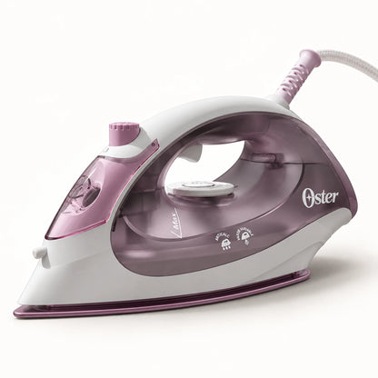 Plancha de vapor compacta rosada – vista principal