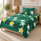 Juego de sábanas semimatrimonial 1.20 m, diseño Estrellas Verde Esmeralda – vista principal