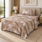 Juego de sábanas semimatrimonial 1.20 m, diseño Lazos Beige Leopardo – vista principal