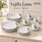 Vajilla de porcelana Lotus, diseño Mariposas Aqua, 20 piezas