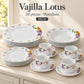 Vajilla de porcelana Lotus, diseño Jardín Primavera, 20 piezas