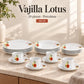 Vajilla de porcelana Lotus, diseño Tulipán Lineal, 20 piezas