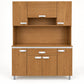 Alacena de cocina 7 puertas y 1 gaveta color Roble Miel – vista frontal