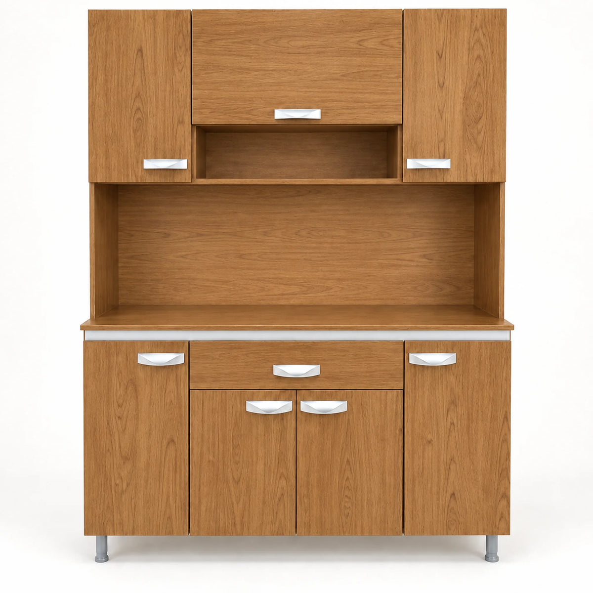 Alacena de cocina 7 puertas y 1 gaveta color Roble Miel – vista frontal