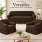 Set de cobertores Versalles color Chocolate, vista frontal