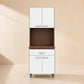 Gabinete de cocina en Chocolate y Blanco, vista frontal
