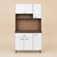 Gabinete de cocina grande en Chocolate y Blanco, vista frontal