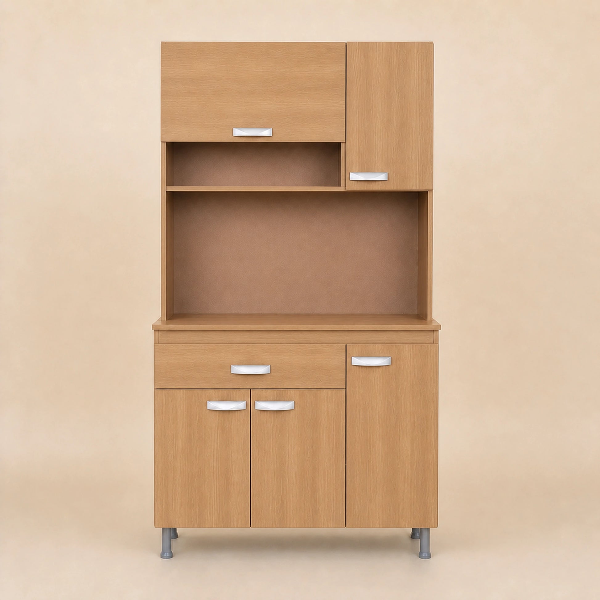 Gabinete de cocina grande en Madera Beige, vista frontal