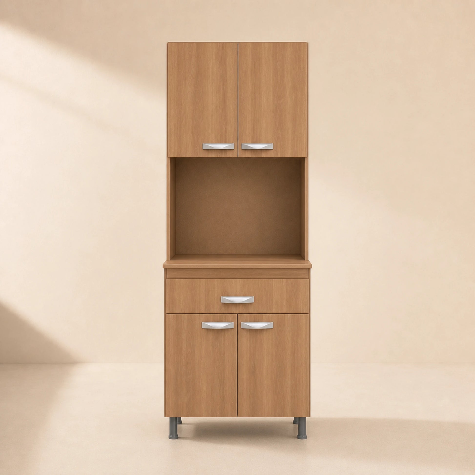 Gabinete de cocina en Madera Beige, vista frontal