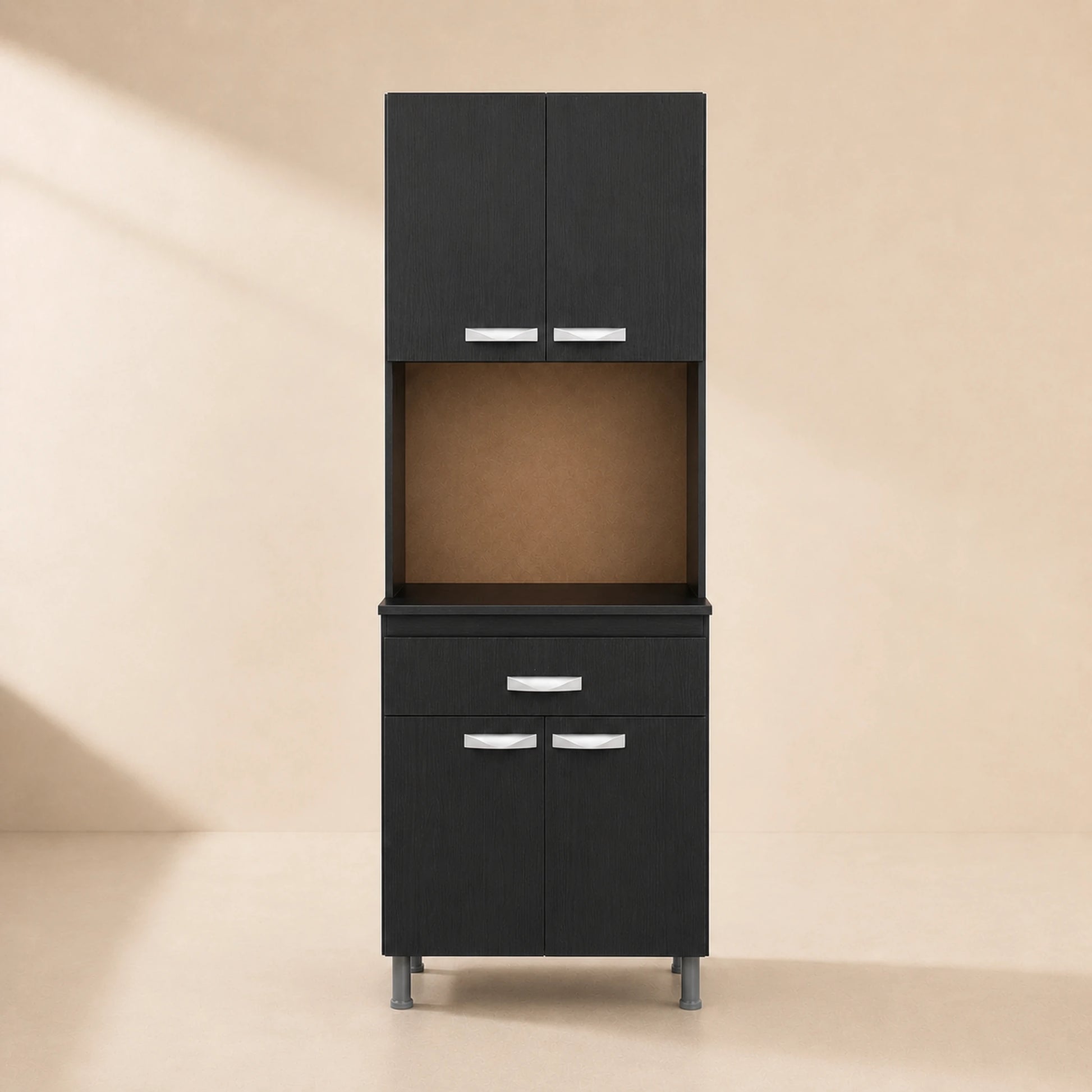 Gabinete de cocina en Negro, vista frontal