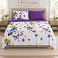 Juego de sábanas 4 piezas estampado morado con mariposas – vista frontal