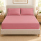 Forro ajustable liso con 2 sobrefundas bordadas, color Rosa Viejo – vista frontal