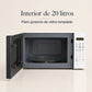 Interior del microondas Oster OGGE3701 con plato giratorio de vidrio templado