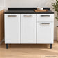Gabinete de cocina de acero 105 cm – en una cocina