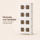 Ruedas giratorias en la base del organizador modular de plástico para fácil desplazamiento