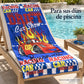 Pack de 12 Toallas Infantiles, diseño Racing Car Drift Car Show en uso junto a la piscina