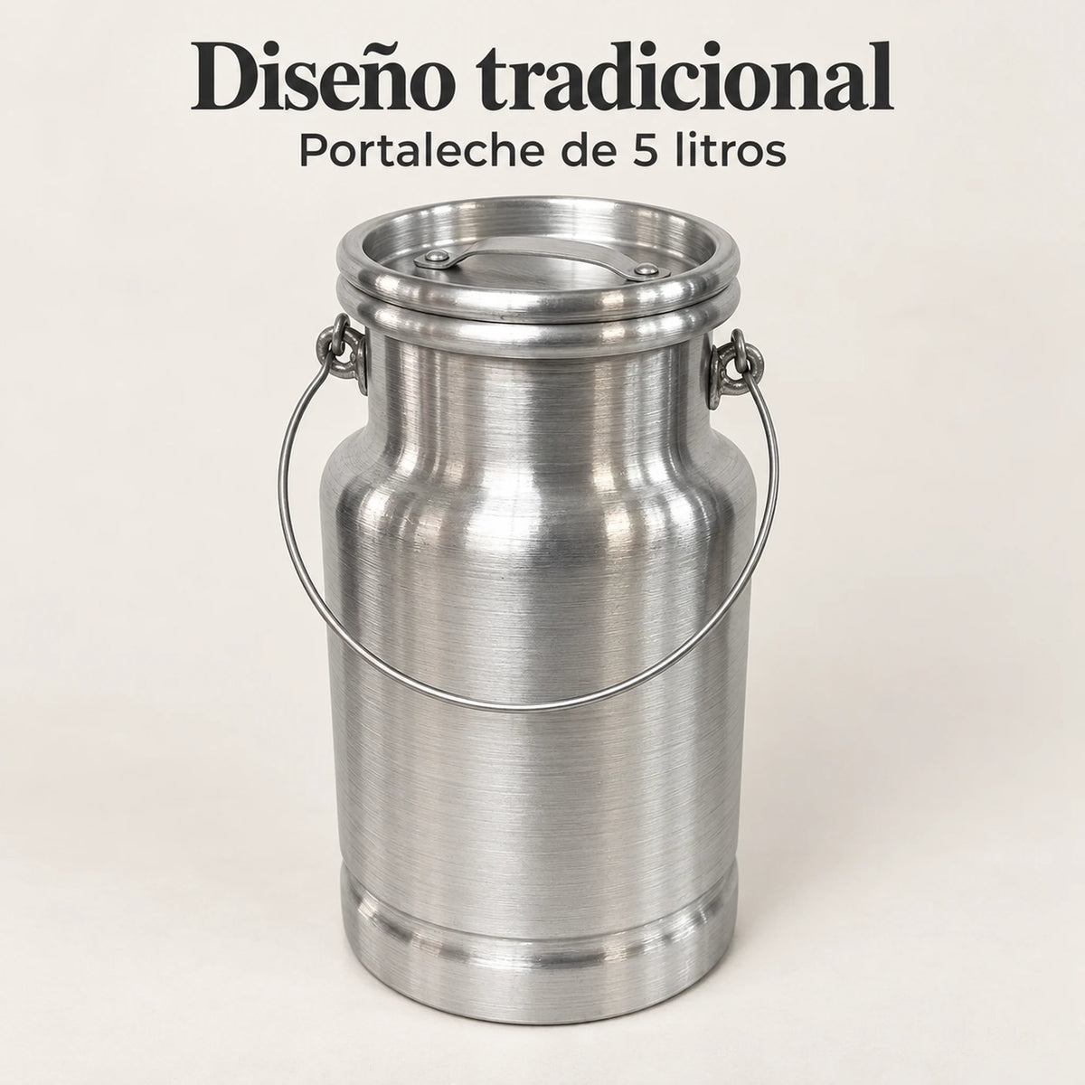 Vista general del lechero de aluminio Alinter de 5 litros