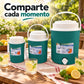 Set de 3 termos para líquidos color turquesa – en uso en un picnic
