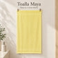 Pack de 12 Toallas Maya, variante Surtido Pastel, toalla color amarillo pastel, vista completa