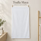 Pack de 12 Toallas Maya, variante Blanco, vista completa de la toalla blanca
