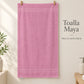 Pack de 12 Toallas Maya, variante Surtido Pastel, toalla color rosa, vista completa