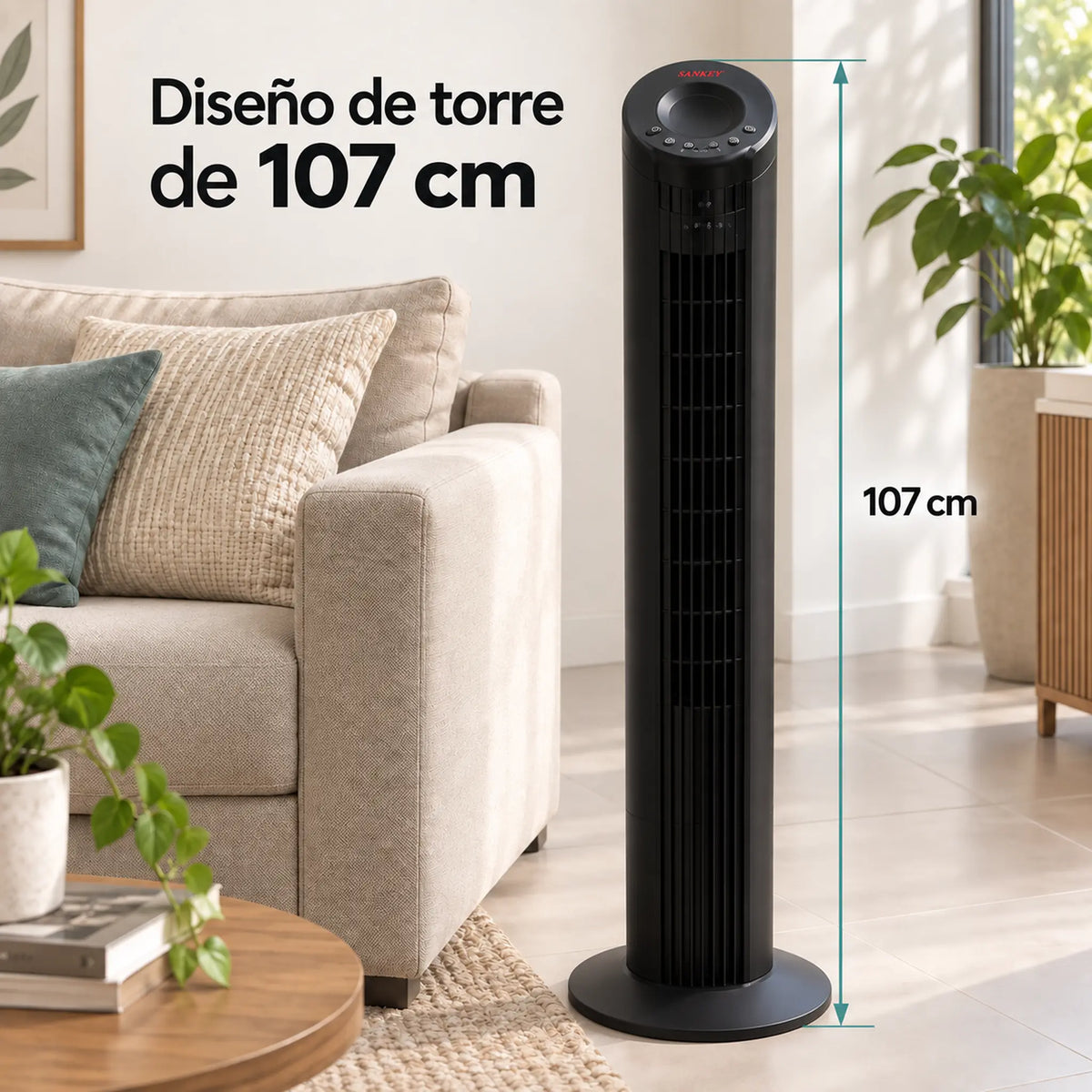 Ventilador de torre Sankey de 107 cm de altura (42 pulgadas)