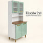Alacena de Cocina Bertolini 2x1, vista en ángulo