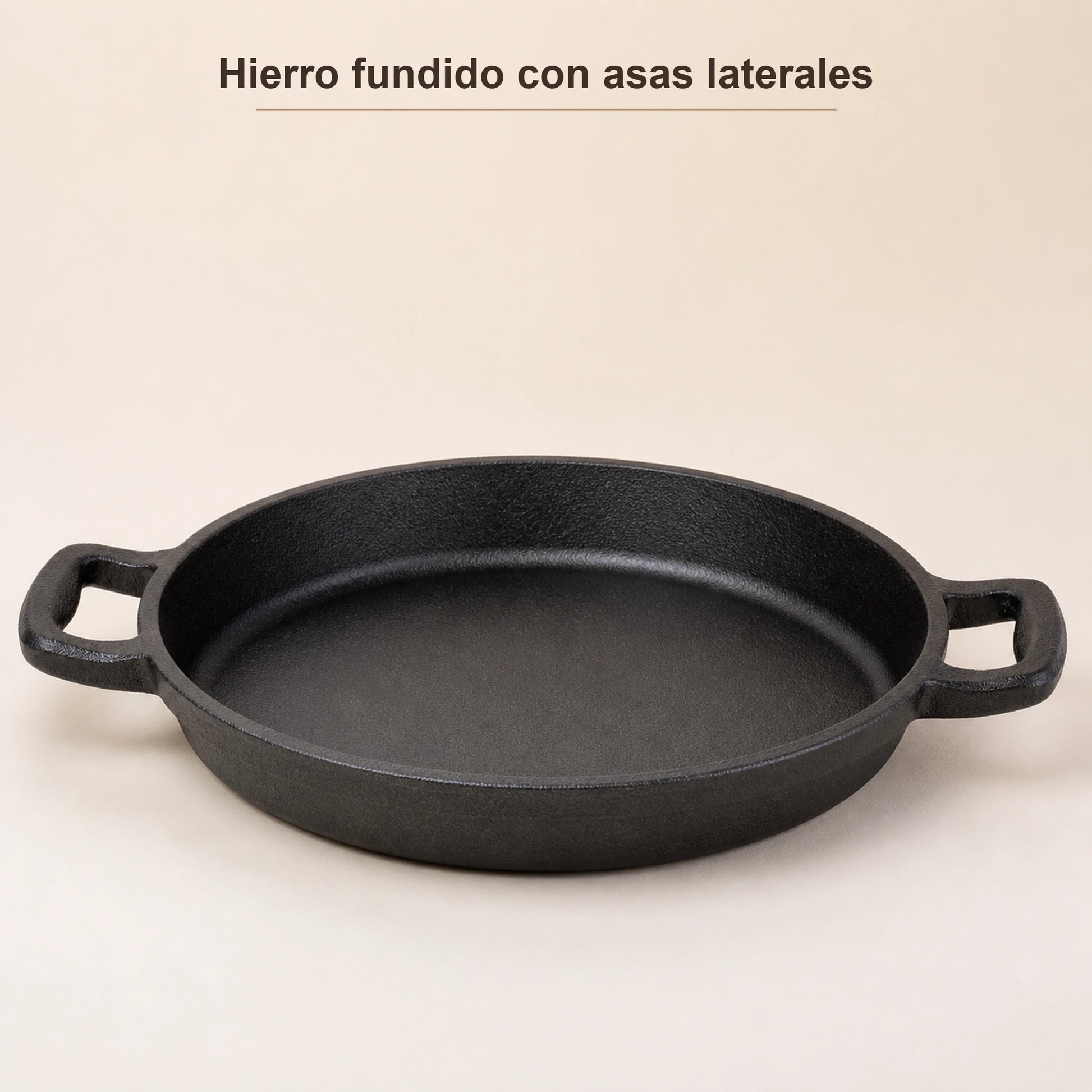 Asas laterales de la bandeja de hierro fundido